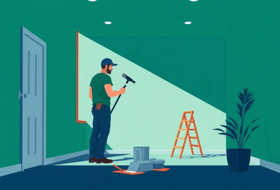 Intérieur rénové après travaux de peinture à Meyzieu